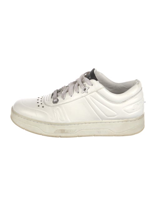 Jimmy Choo Leather Lasercut Accents Sneakers