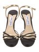 Jimmy Choo Satin Colorblock Pattern Sandals