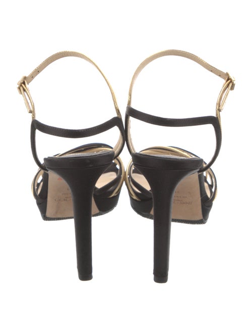 Jimmy Choo Satin Colorblock Pattern Sandals