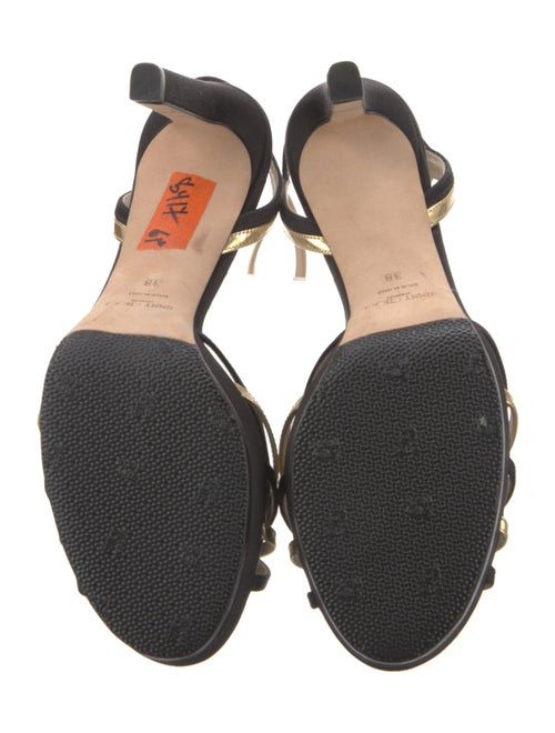 Jimmy Choo Satin Colorblock Pattern Sandals
