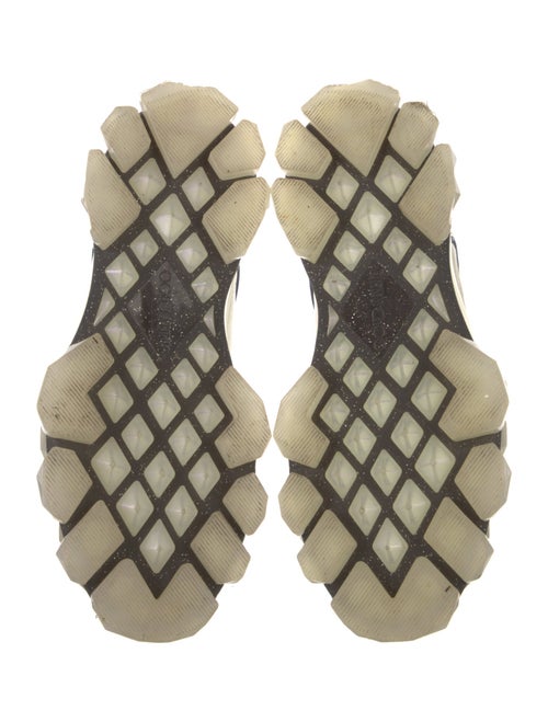 Jimmy Choo Leather Colorblock Pattern Sneakers