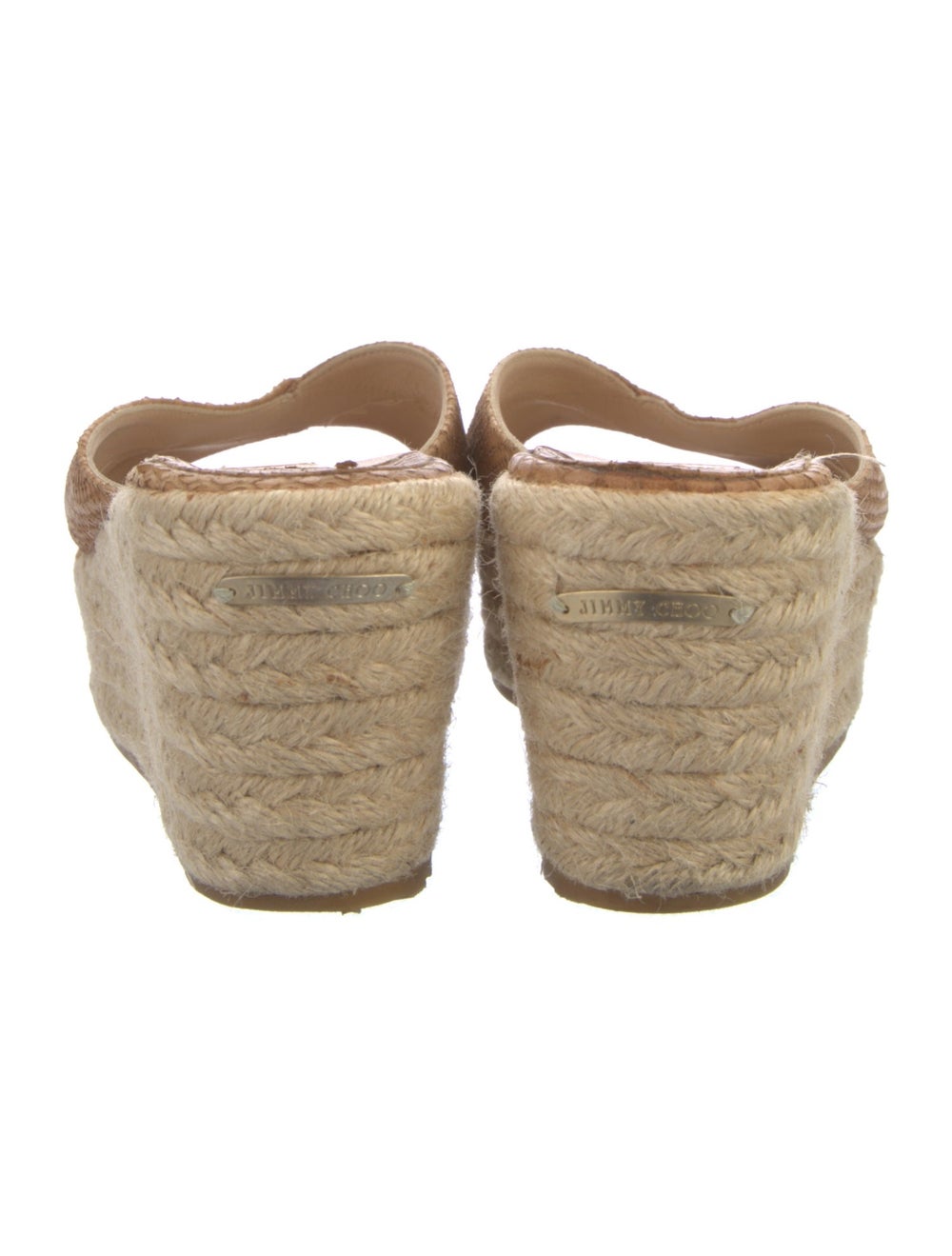 Jimmy Choo Python Espadrilles Brown Platform Cros… - image 4