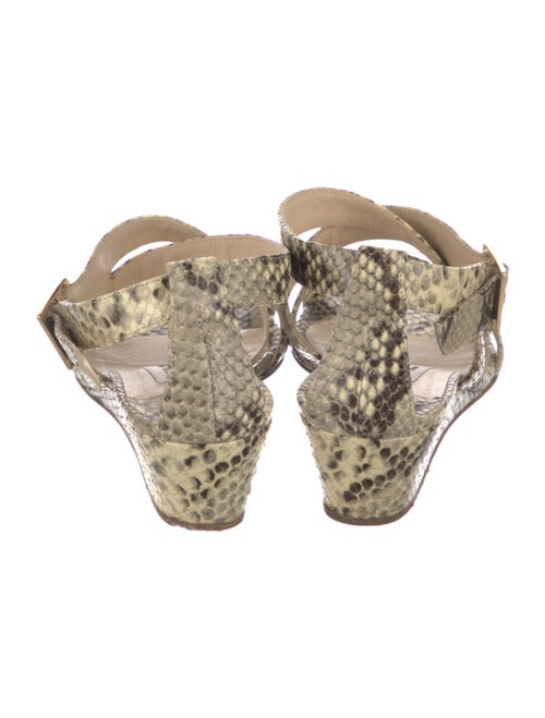 Jimmy Choo Embossed Leather Animal Print Sandals