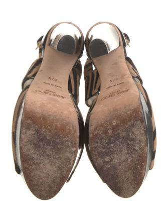Jimmy Choo Ponyhair Animal Print Sandals