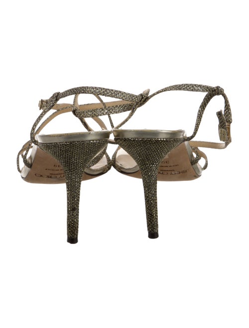 Jimmy Choo Glitter Glitter Accents Slingback Sandals