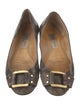 Jimmy Choo Leather Animal Print Flats