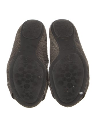 Jimmy Choo Leather Animal Print Flats