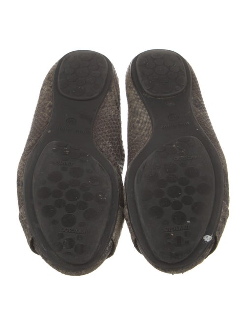 Jimmy Choo Leather Animal Print Flats