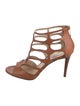 Jimmy Choo Leather Cutout Accent Gladiator Sandals