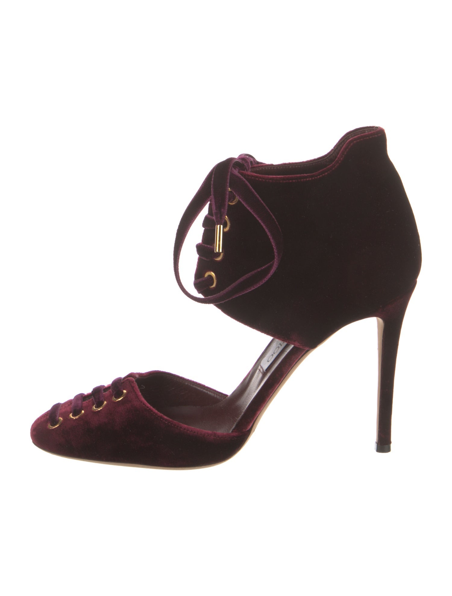 Jimmy Choo Velvet Cutout Accent D'Orsay Pumps