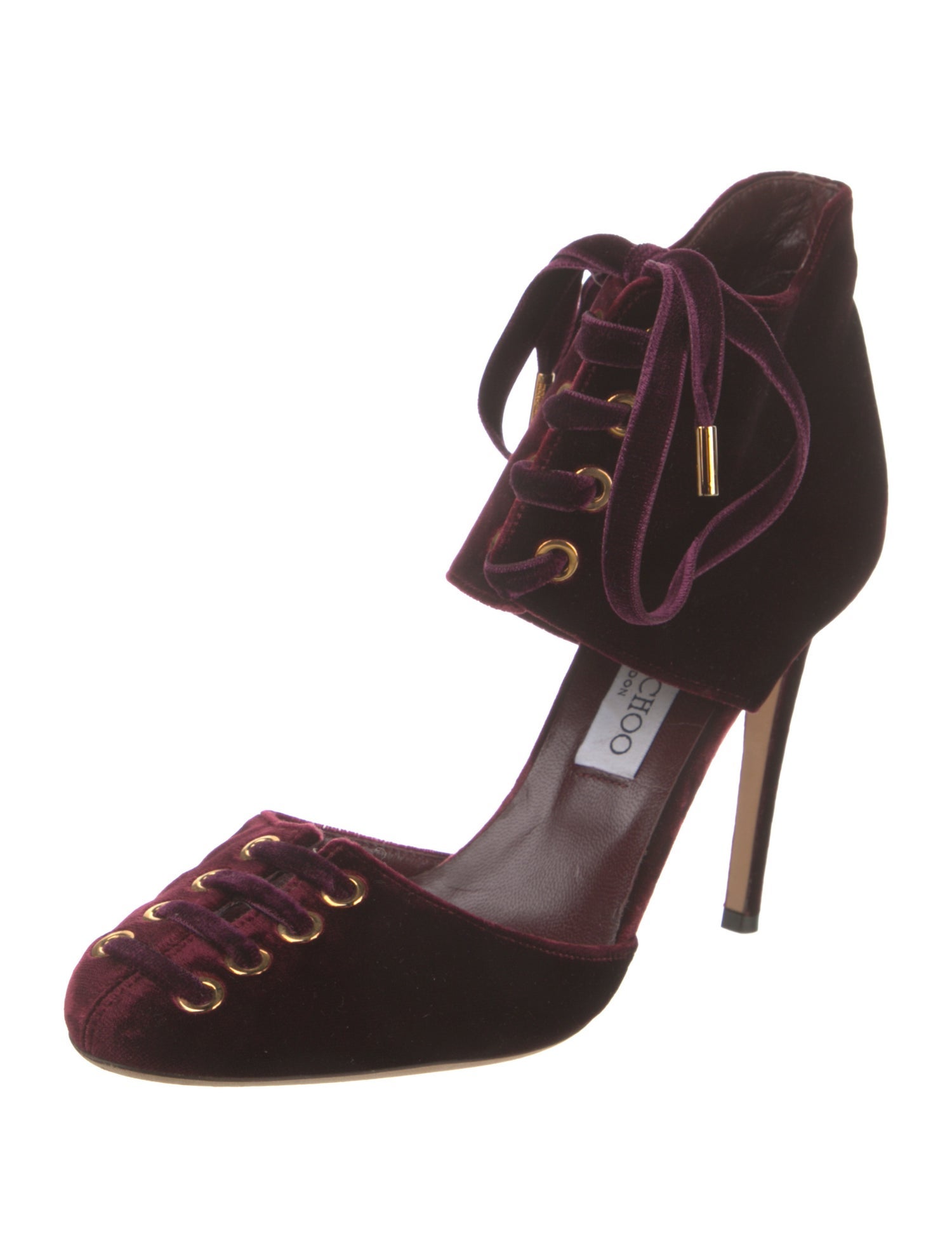 Jimmy Choo Velvet Cutout Accent D'Orsay Pumps