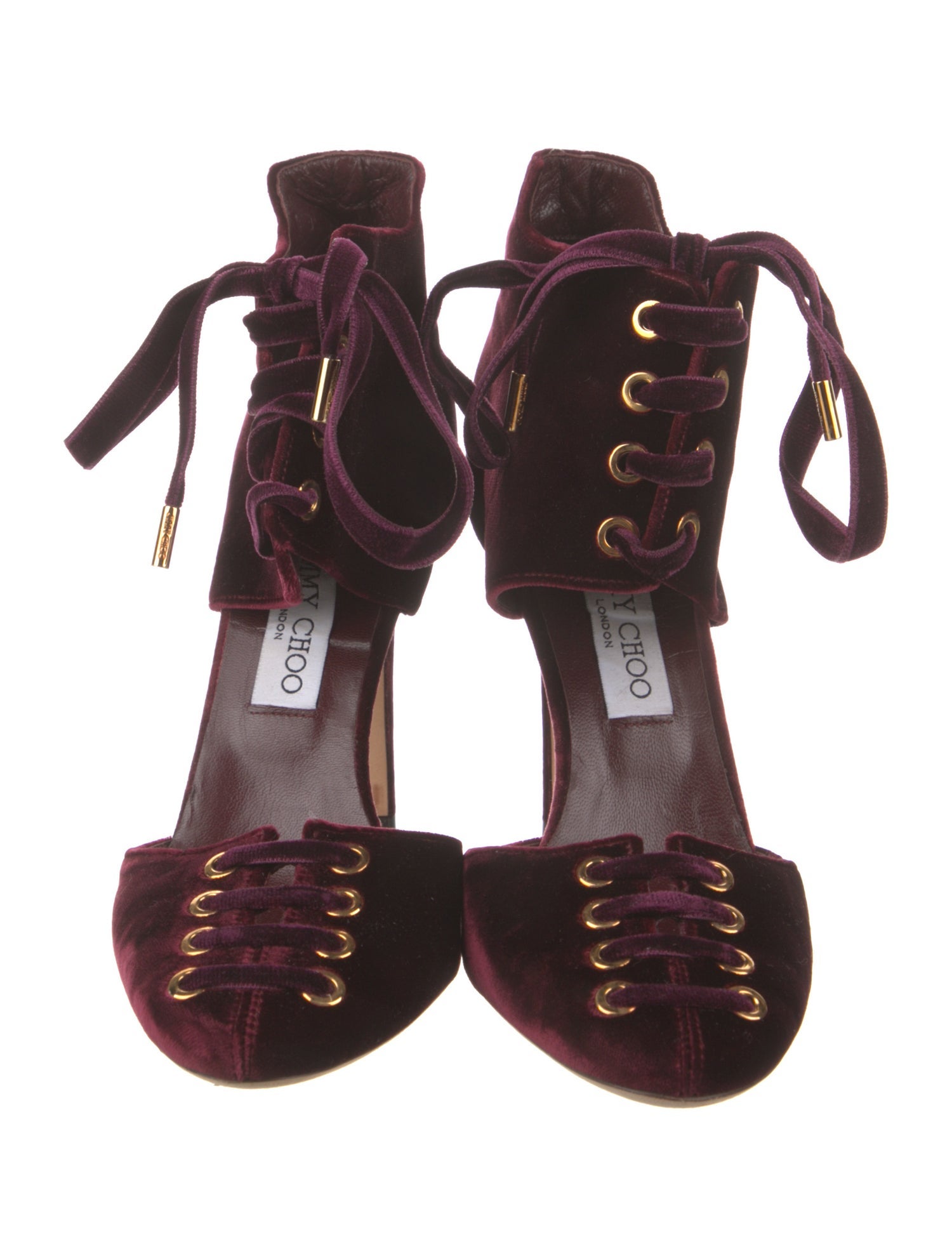 Jimmy Choo Velvet Cutout Accent D'Orsay Pumps