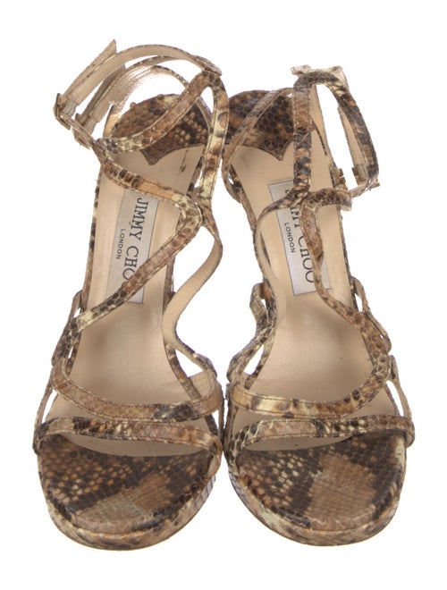Jimmy Choo Snakeskin Animal Print Sandals