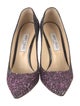 Jimmy Choo Glitter Colorblock Pattern Pumps