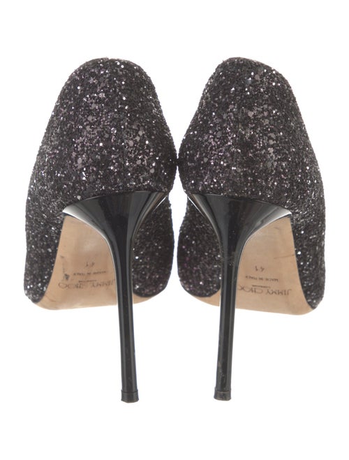 Jimmy Choo Glitter Colorblock Pattern Pumps