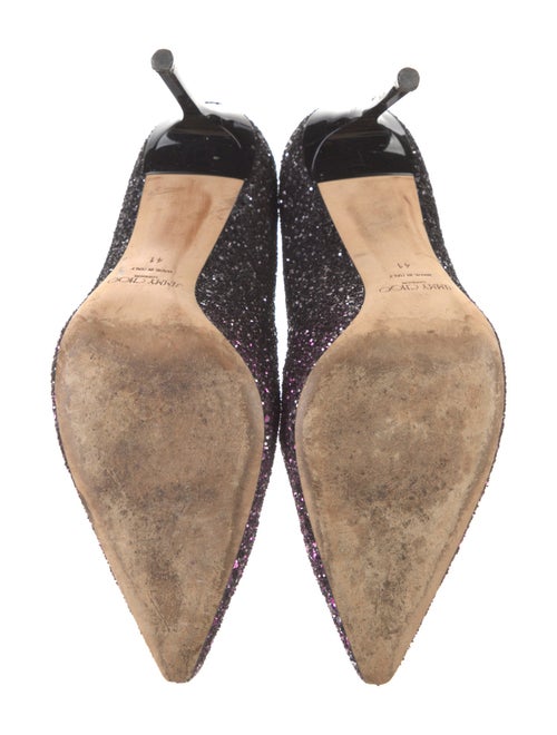 Jimmy Choo Glitter Colorblock Pattern Pumps