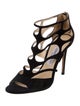 Jimmy Choo Suede Cutout Accent Gladiator Sandals