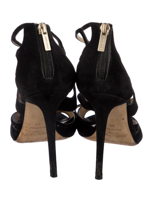 Jimmy Choo Suede Cutout Accent Gladiator Sandals