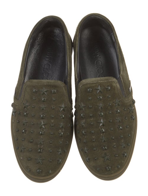 Jimmy Choo Suede Studded Accents Boat Shoes