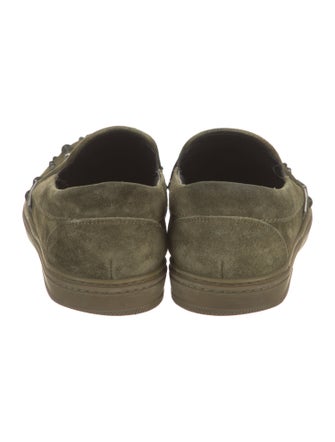 Jimmy Choo Suede Studded Accents Boat Shoes