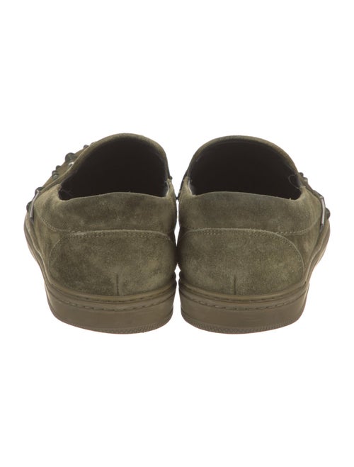 Jimmy Choo Suede Studded Accents Boat Shoes