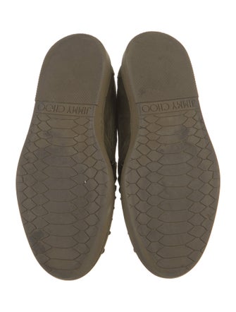 Jimmy Choo Suede Studded Accents Boat Shoes