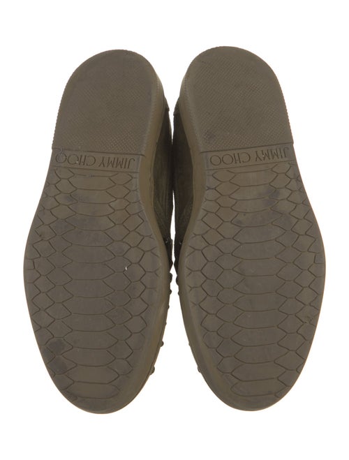 Jimmy Choo Suede Studded Accents Boat Shoes