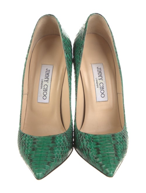 Jimmy Choo Embossed Leather Animal Print Pumps