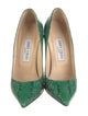 Jimmy Choo Embossed Leather Animal Print Pumps