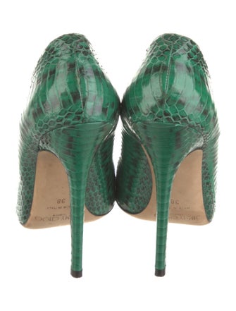 Jimmy Choo Embossed Leather Animal Print Pumps