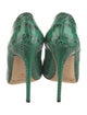 Jimmy Choo Embossed Leather Animal Print Pumps