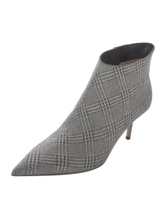 Jimmy Choo Glitter Plaid Print Boots