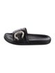 Jimmy Choo Leather Crystal Embellishments Slides
