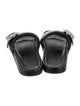 Jimmy Choo Leather Crystal Embellishments Slides
