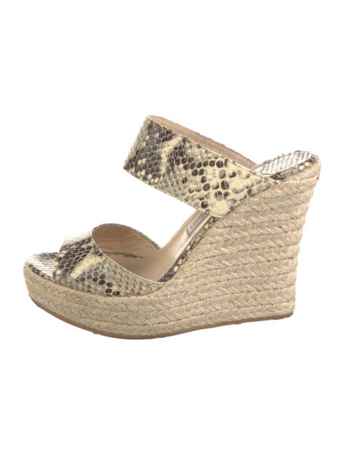 Jimmy Choo Jute Animal Print Espadrilles