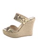 Jimmy Choo Jute Animal Print Espadrilles