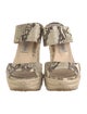 Jimmy Choo Jute Animal Print Espadrilles