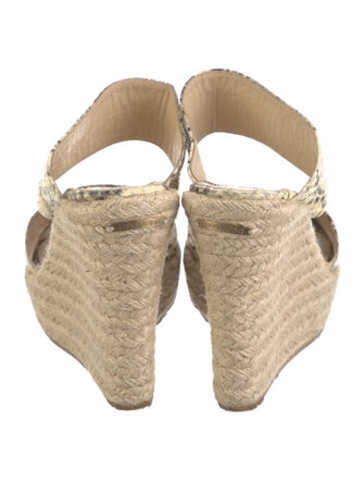 Jimmy Choo Jute Animal Print Espadrilles