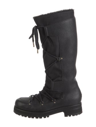 Jimmy Choo Leather Combat Boots