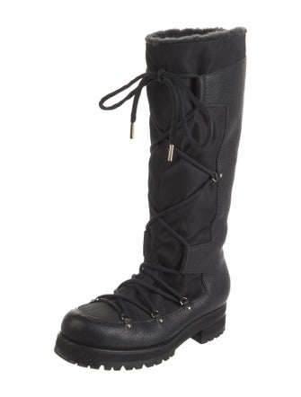 Jimmy Choo Leather Combat Boots