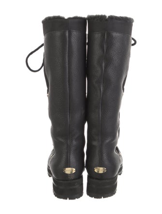 Jimmy Choo Leather Combat Boots