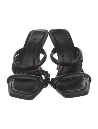 Jimmy Choo Leather Braided Accents Slides