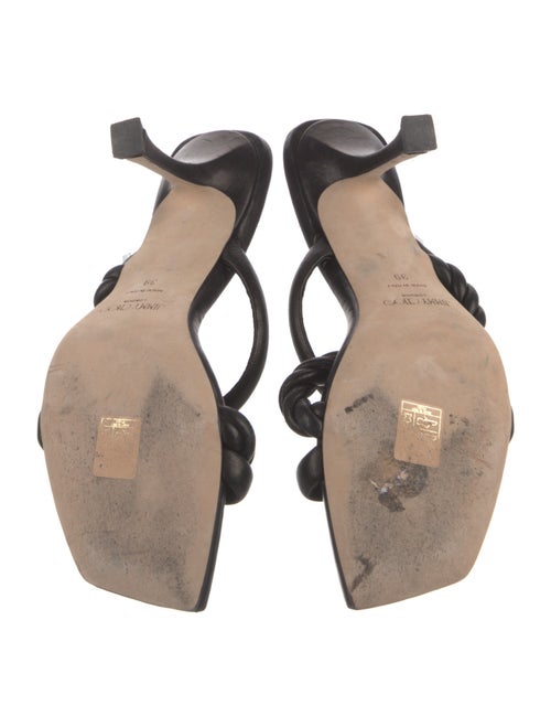 Jimmy Choo Leather Braided Accents Slides