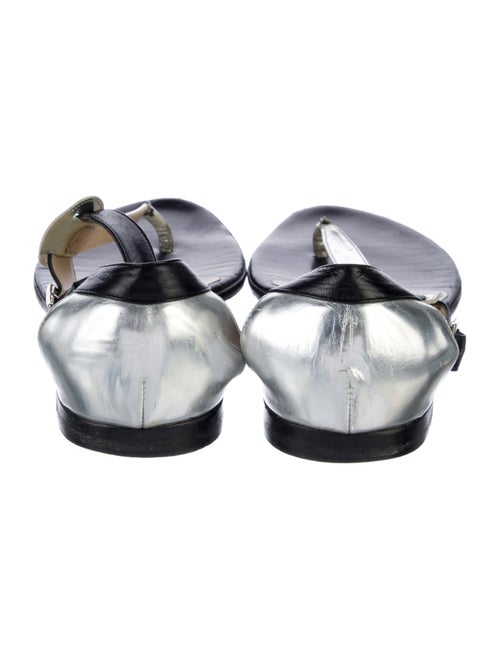 Jimmy Choo Leather T-Strap Sandals