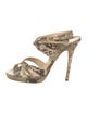 Jimmy Choo Snakeskin Animal Print Sandals