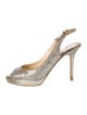Jimmy Choo Glitter Glitter Accents Slingback Pumps