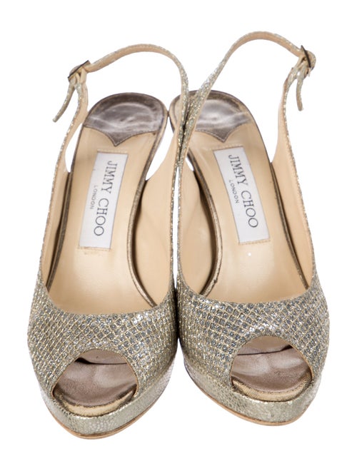 Jimmy Choo Glitter Glitter Accents Slingback Pumps
