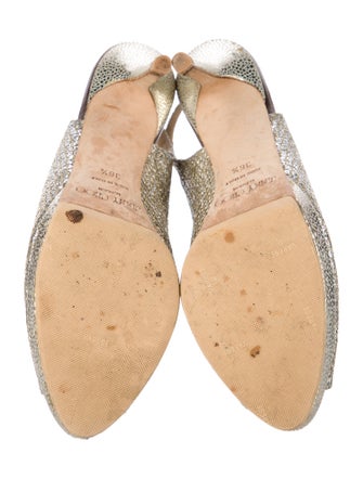 Jimmy Choo Glitter Glitter Accents Slingback Pumps
