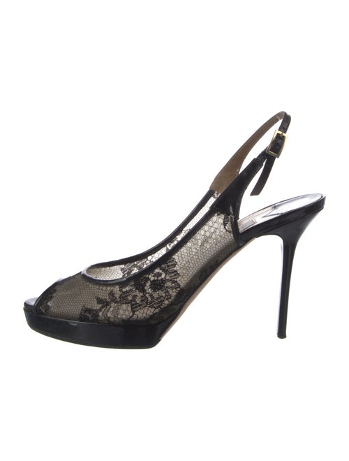 Jimmy Choo Lace Printed Slingback Pumps
