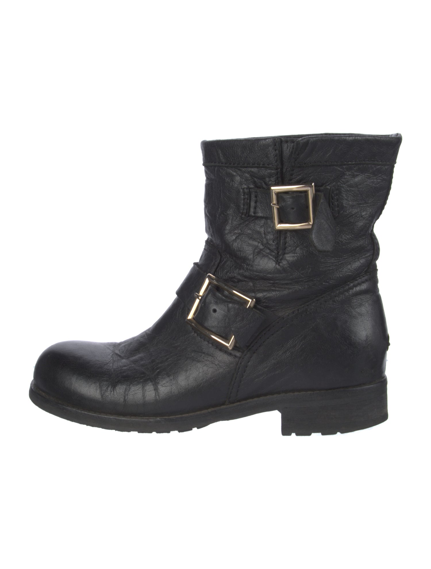 Jimmy Choo Leather Moto Boots